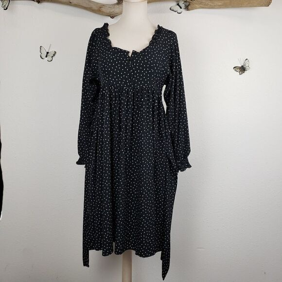 H&M black and white retro styled ruffled dress - Picture 5 of 8